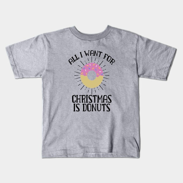 Donuts for Christmas Kids T-Shirt by oksmash